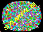 diamond_1, this imaginative and colorful drawing/poster shows a diamond reflecting colorful light