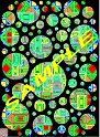  emerald_4, this imaginative and colorful drawing/poster is about the rock, emerald in circle overlay 