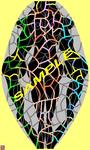 shape_2, this imaginative and colorful drawing/poster is about the shape of women carved onto a cracking vase